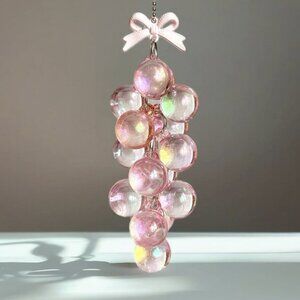 Light Pink Bauble Charm - Tumbler Handle Charm - Bubbles - Pink Bow